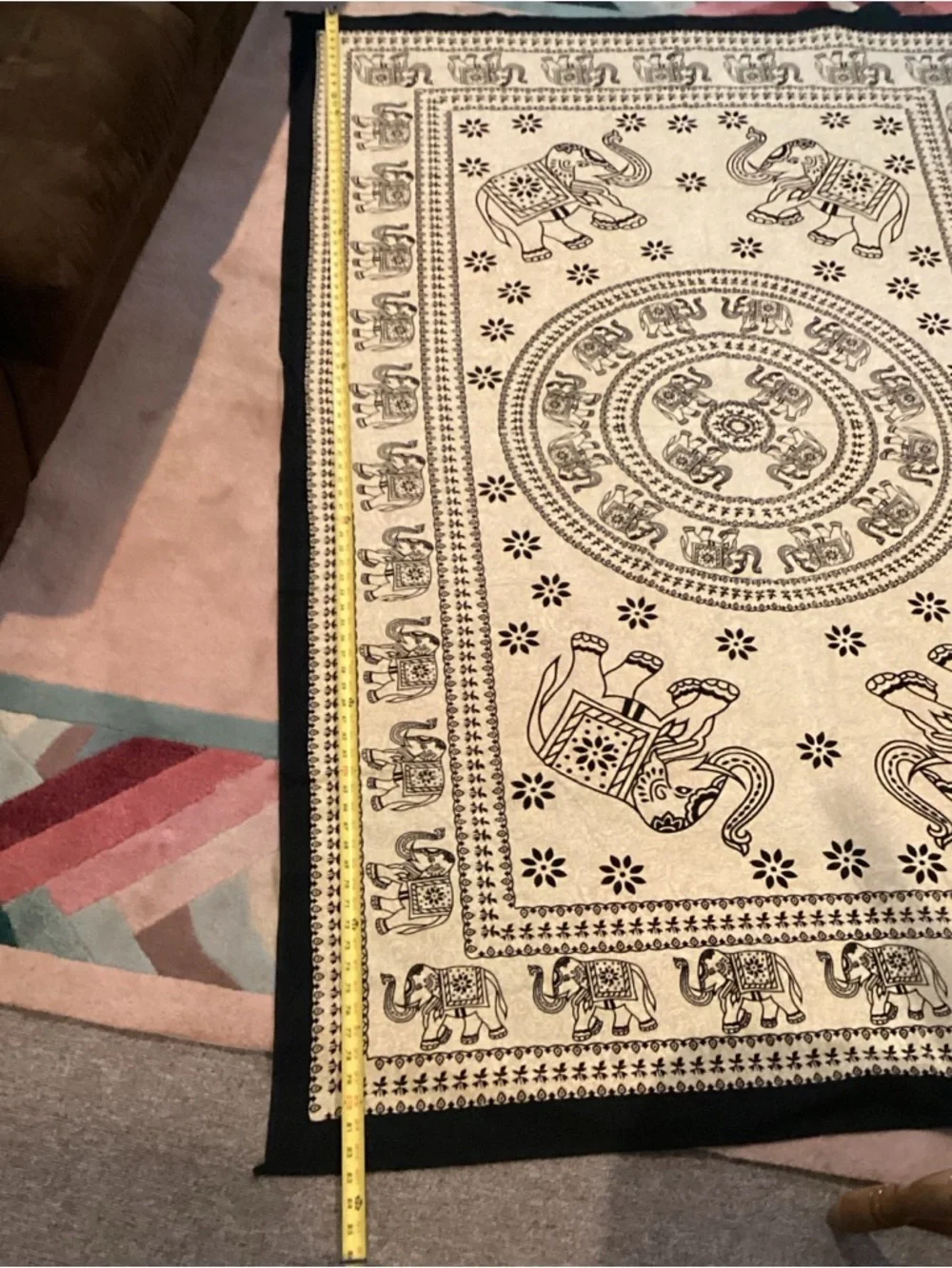 Elephant Hanging Wall Art Tapestry Beach Sheet Boho Hippie Gypsy Mandala